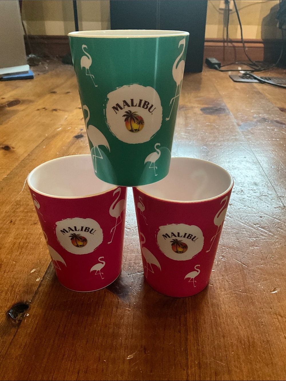 Malibu Rum Flamingo Cups